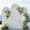 3pcs Wedding Arch Set Backdrop Cover with Elastic Fabric Dome Double-Sided Stretchable Thin Fabric Suitable for Wedding Showers