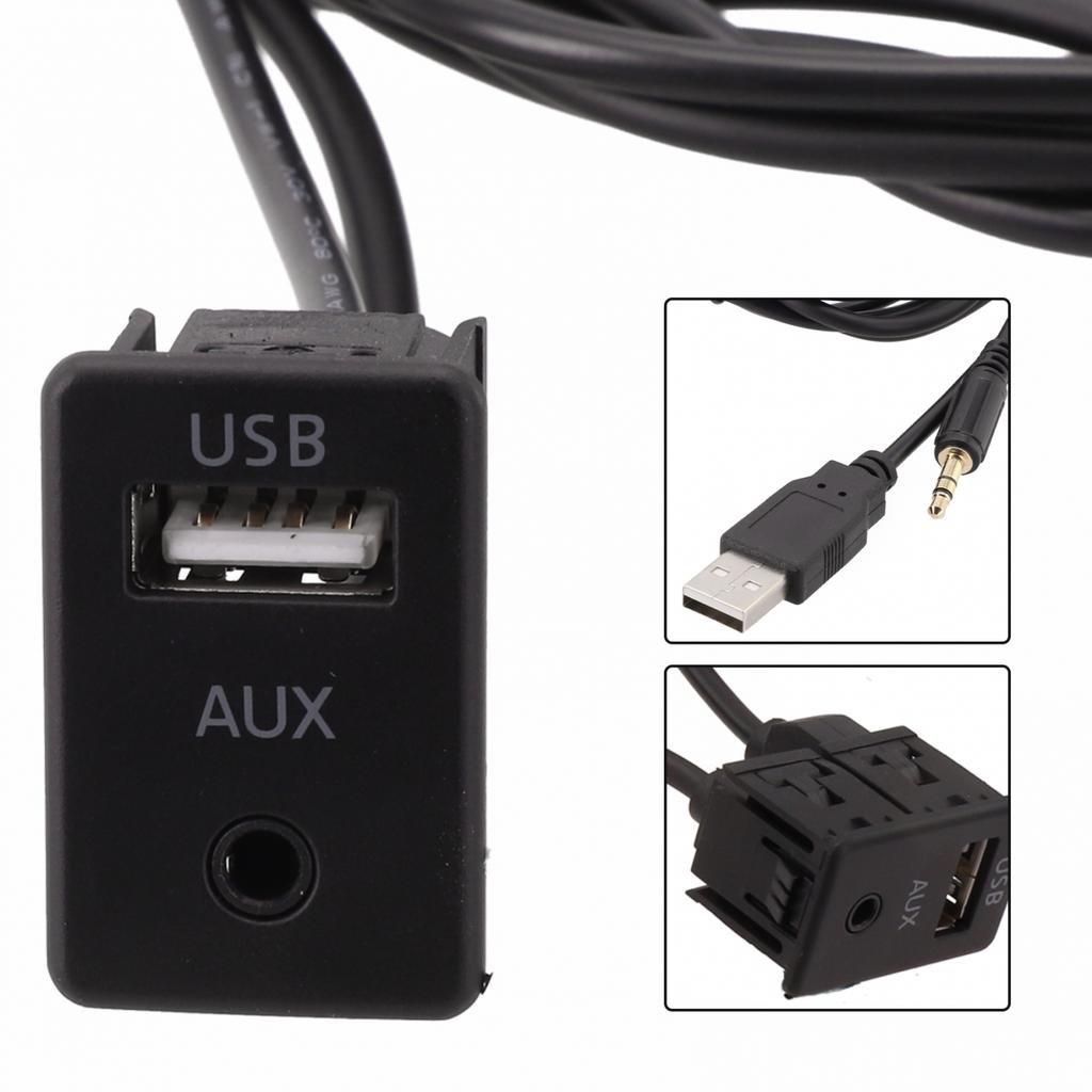 1pc Car AUX USB Male Dash Flush Mount Mounting Adapter Suitable For Toyota New