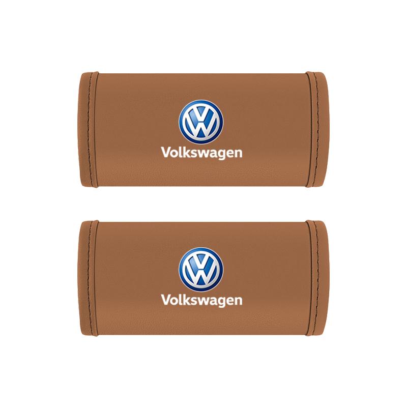 2Pc Car Anti Slip Pull Glove Car Interior Leather Handle Protector Cover For Volkswagen VW Golf T5 ID3 T-ROC Atlas T-Cross Jetta Zh2