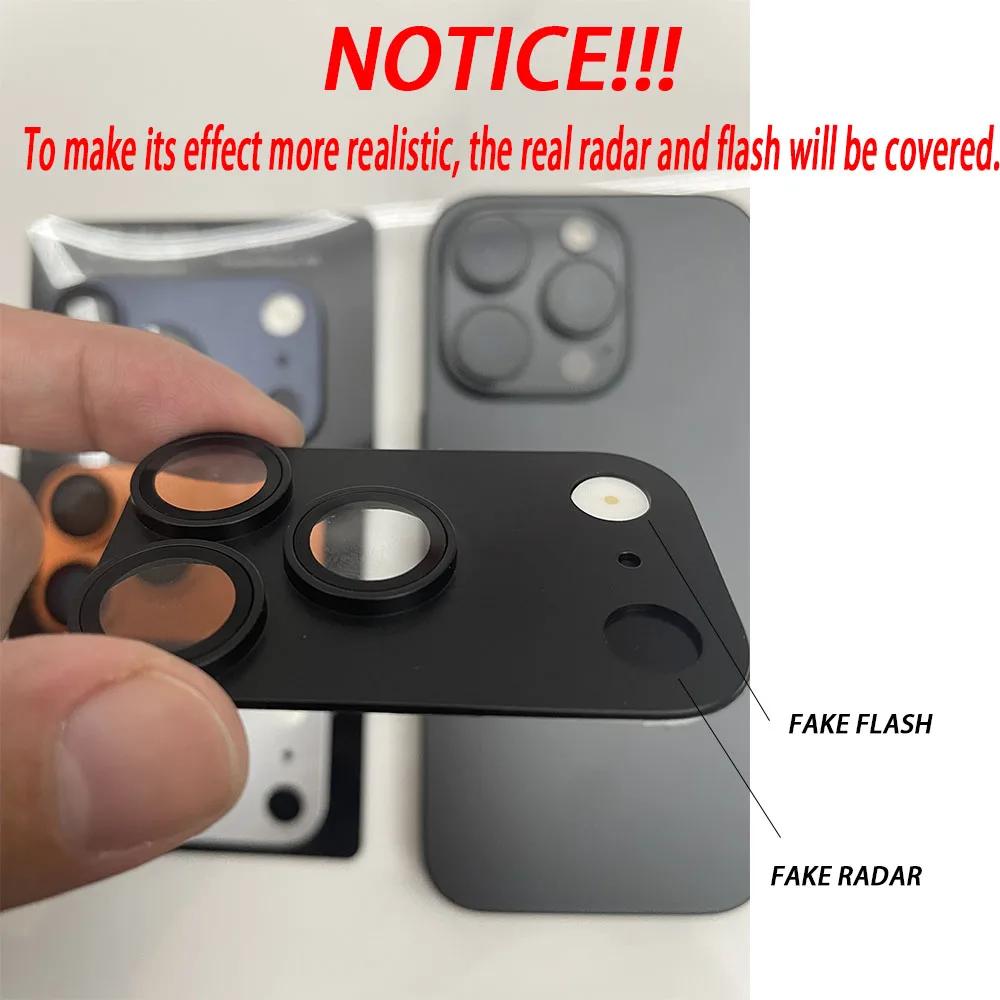 For iPhone 16 Pro Max 14 15 To Change 17 Pro Max Camera Lens Protective Cover Modification Camera Lens Metal Film Tempered Glass