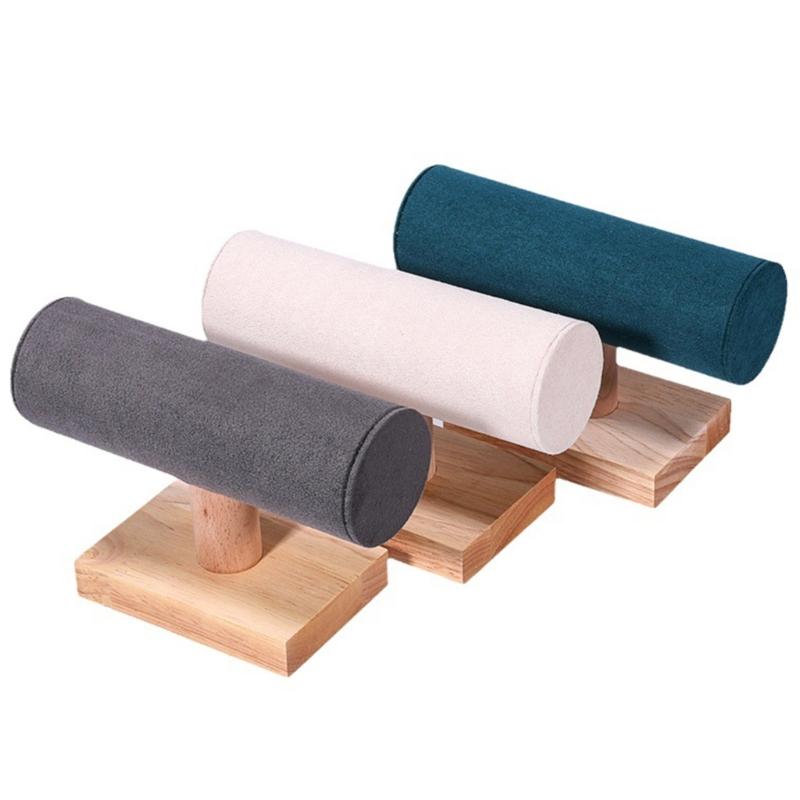 Wood Bracelet Display Stand Stylish Jewellery Holder Jewelry Storage Organizer for Wristchain Bangles Accessory Rack