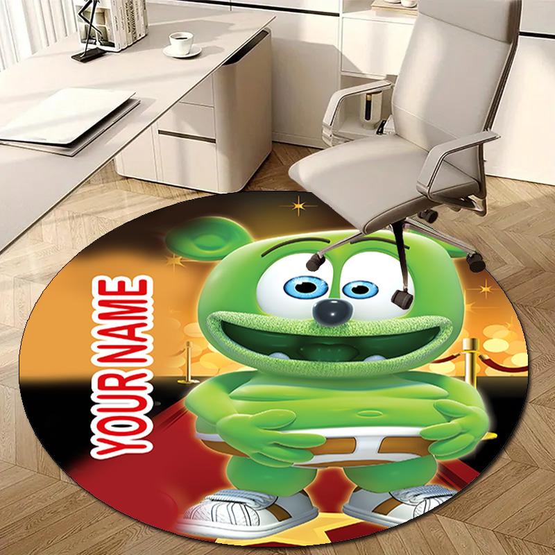 Personalized Gummibar friends Round Chair Office Rug - Perfect for Mat, Office Chair & More - Ideal Gift for Birthdays and Holidays