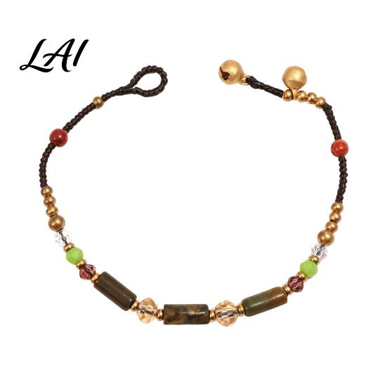 Versatile Gift for Women Bohemian Bracelet Women Handmade Bamboo Joint Beaded Minimalist Layering Stackable Bracelet Ethnic Style Boho Summer