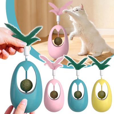 Muntbal Tumbler Kat Speelgoed Kattenstokje Tandjes Stick Hout Huisdier Tanden Poetsen Kat Speelgoed