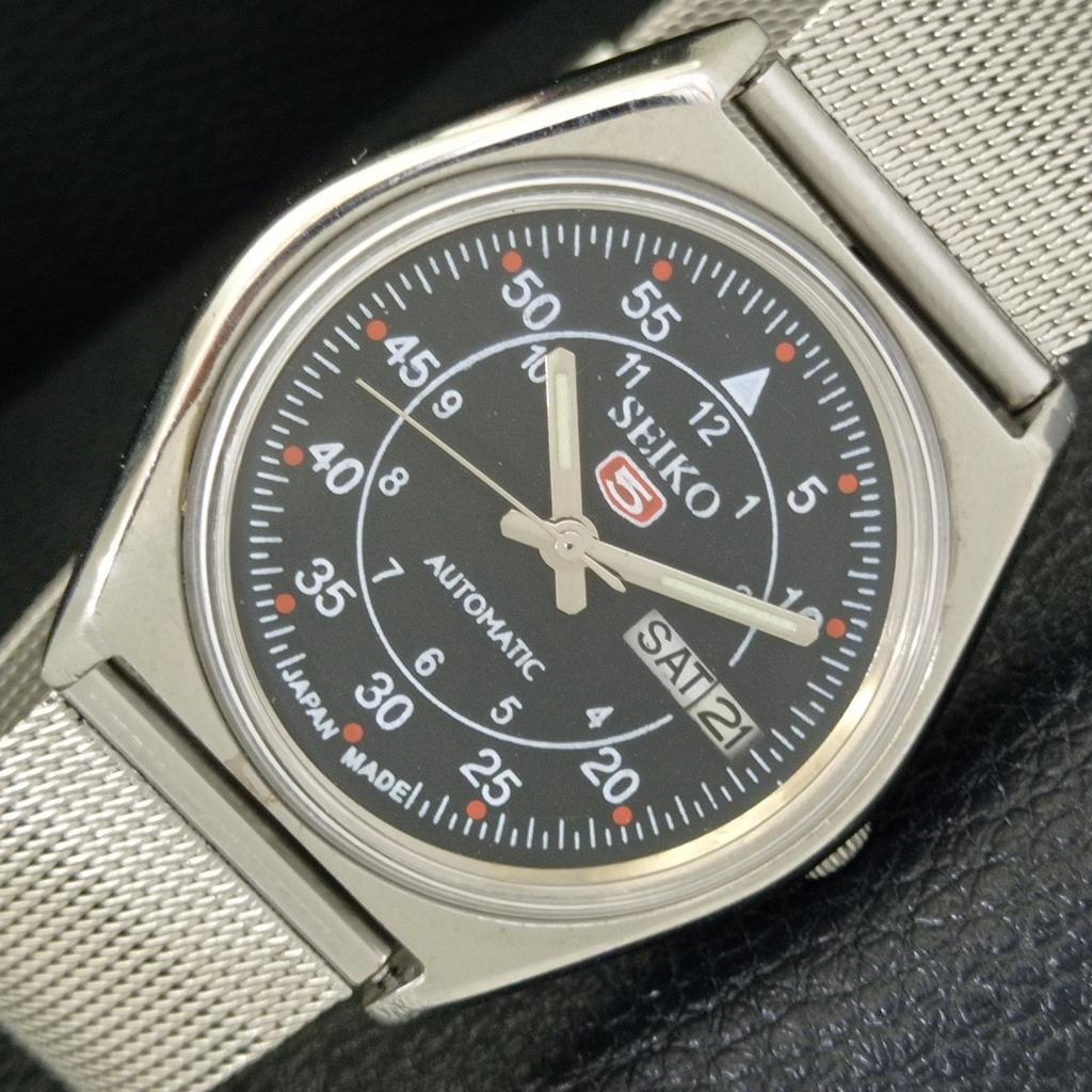 

AUTOMATIC VINTAGE SEIKO 5 JAPAN 6309A MENS BLACK COLOR DIAL WATCH a701321-5 R206a-a701321