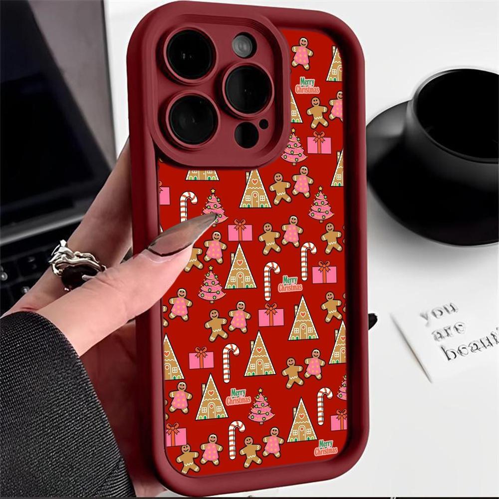 N115 Merry Christmas desig Šťastný Nový Rok Soft Angel Eyes Pouzdra na telefon Samsung S23 S24 Ultra S21 A54 A34 A13 A14 A06 A24 Realme 12 Shockproof Cover