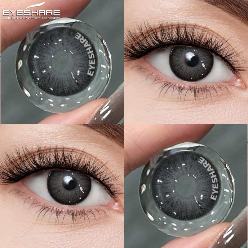 Eyeshare 1 Pair Blue Contact Lenses For Natural Brown Eyes Gray Contact Lenses Pupil Cosmetic Colored Lenses