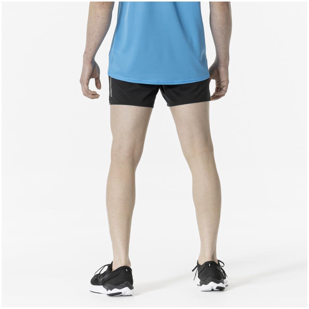 Mizuno Running Wear Dry Stretch Sweat Quick Easy to Move XL Pants, Absorbent, Drying, in, J2MBA507, Black,