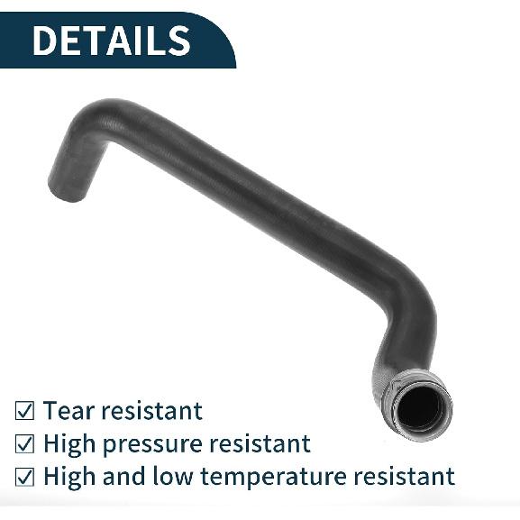 Radiator Hose for Mercedes-Benz Sprinter 3-T 3.5-T 5-T 906 2006-2019 Good Sealing No.A9065010382 Upper Coolant Water Hose Black 1 Pc