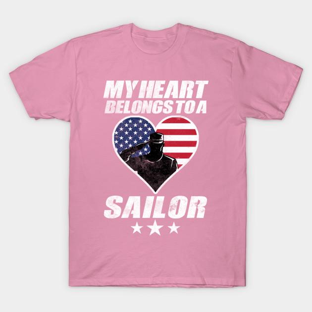 T Shirt Women My Heart Belongs To A Sailor Harajuku Print Kawaii Tshirt Summer Short Sleeve Female T-Shirt Top Tee