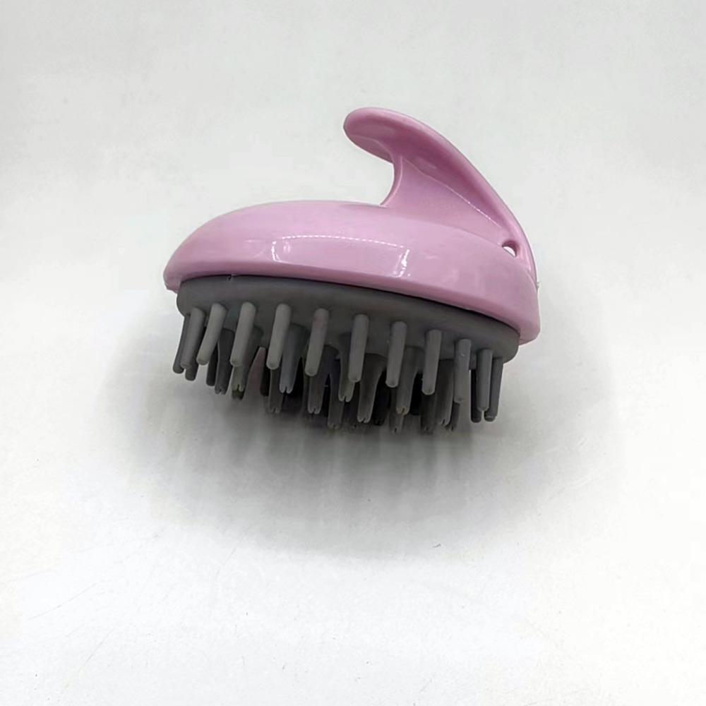 Silicone Scalp Massager and Shampoo Brush - Comfortable Head Massage Comb for Men and Women,Normal Hair, Plastic Bristles, Durable ABS Handle
