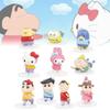 Cute Crayon Shin-chan Sanrio Collaboration Figures Pvc Blind Box Gashapon Collectibles