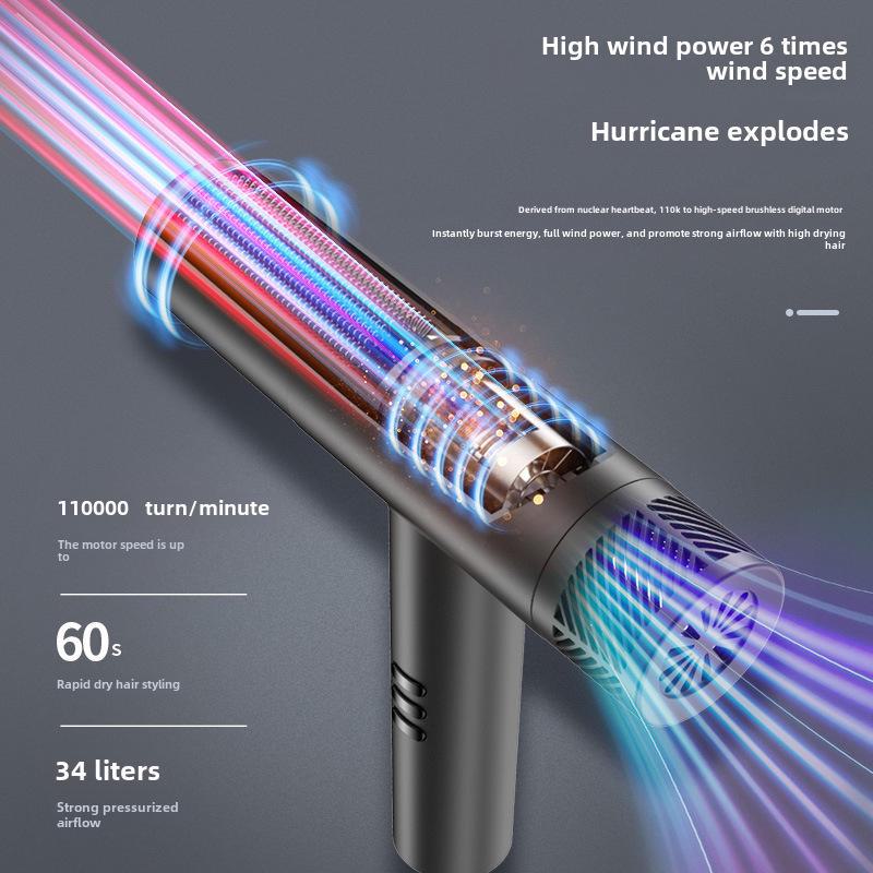 Yongri 110,000 RPM Brushless T-Shaped Hair Dryer, Quick-Dry for Home & Salon