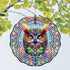 Metal Rotating Pendant, Wind Chime, Outdoor Garden Decoration, Owl Pattern, Bird Repellent, Wind Rotating Pendant