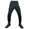 Pantaloni da moto da corsa uomo, pantaloni anti-caduta locomotiva, piedi legati casual multi-tasche da lavoro pantaloni da ciclismo, jeans, ginocchiere