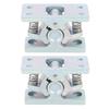 1 Pair Double Roller Catch Heavy Duty Spring Loaded Door Easy Lock Stop Catch Zinc Alloy for Boat RV