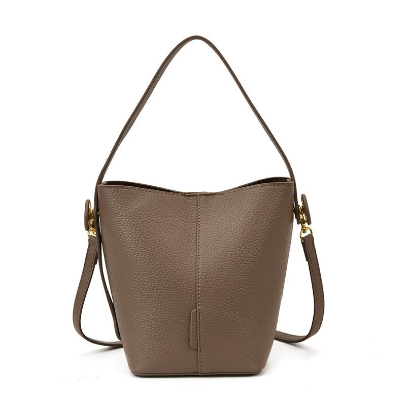 Korean niche handbag women's 2025 new fashion retro bucket bag high-end versatile shoulder messenger bag