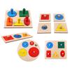Montessori Puzzle Toys Wooden Geometric Shapes Sorting Math Colorful Preschool Learning Educational Game Baby Toddler Toys