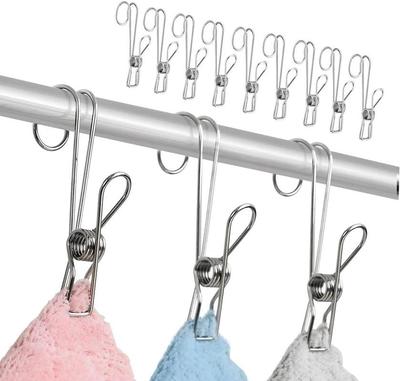 Edelstahl Haken Clip Haushalt Unterwäsche Socken Trocknen Clips Kleidung Quilt Winddicht Clip Aufhänger