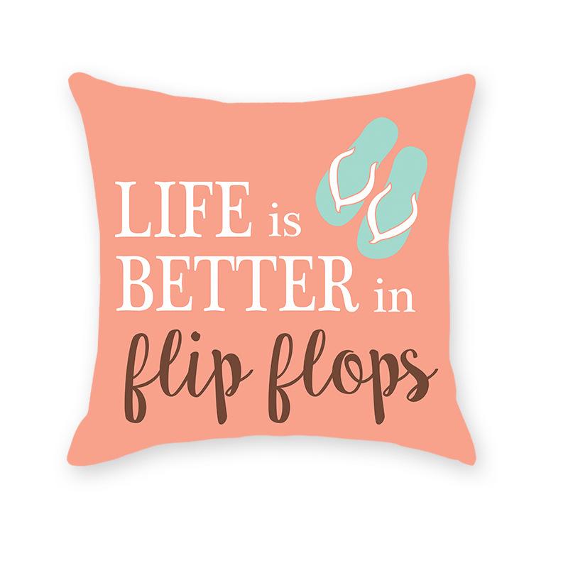INS Style Faux Soft Throw Pillow Cover - Letter Print Home Decor for Sofa & Living Room