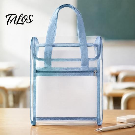 Durchsichtige Mappe für Schul-Dokumententasche mit 13 Fächern, Großer Kapazität, Doppellagig, Tragbarer Organizer, Transparente PVC-Schreibwarenaufbewahrung