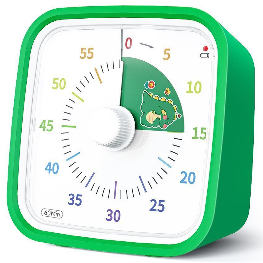 60 Visual Minute Timer Cartoon Dinosaur Silent Disk Timer For Kids And Adults