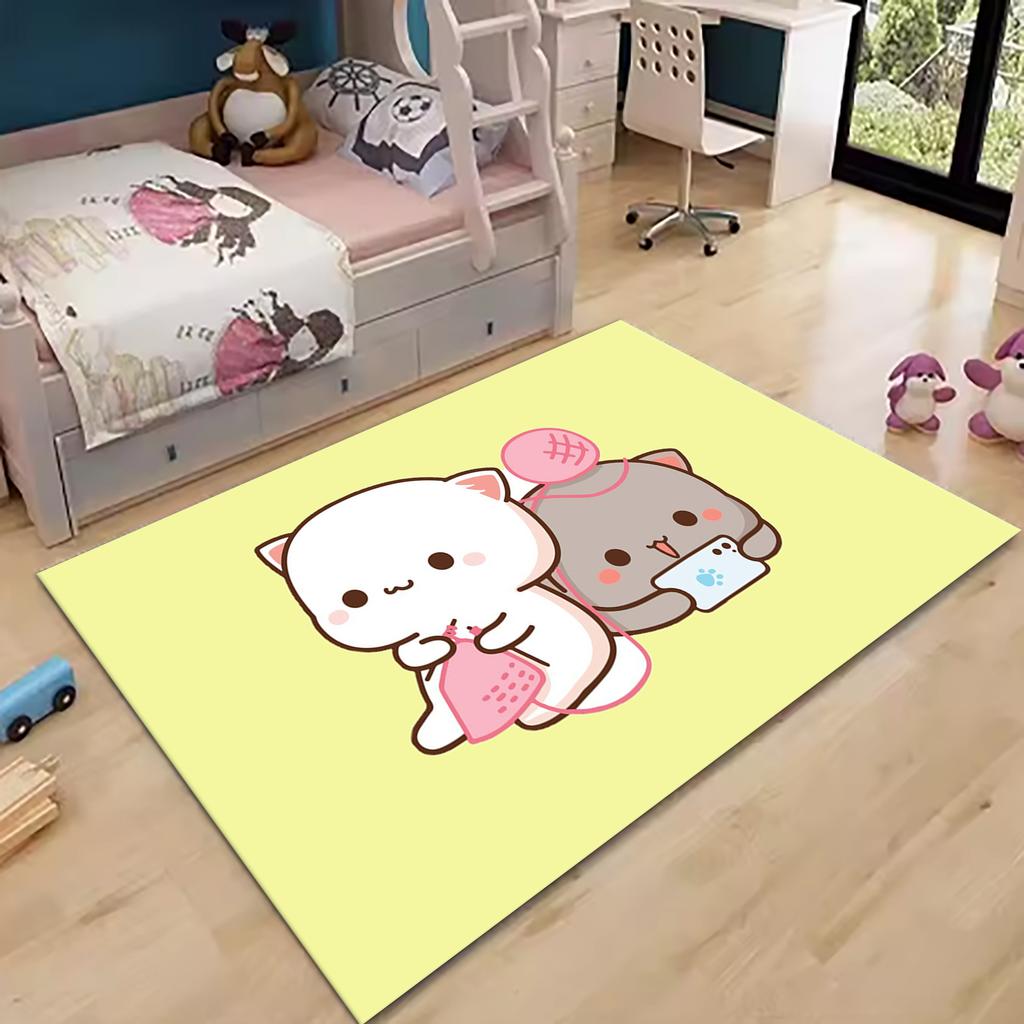 1pcs Bubu Dudu Panda Bear Printed Carpet Doormat Bedroom Decorative Rug for Living Room Kitchen Floor Mat Bathroom Anti-slip Mat