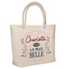 Tote Bag - PLANETEE - Charlotte the Most Beautiful - Insulated - Jute - Printed In France