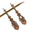 Antique Jewelry Fairy Style Retro Palace Heavy Industry Unique Gold Earrings