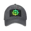 Just Shapes And Blixer Square Denim Cap Casual Baseball Caps Adjustable Hat Summer Unisex Baseball Hats
