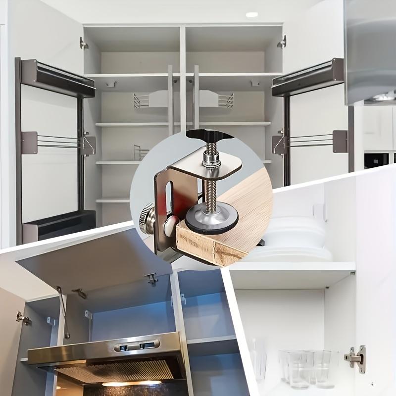 1pc of Stainless Steel Cabinet Door Installation Fixture-Adjustable Height Tool,with Powerful Clamping Function,Can Accurately Adjust The Installation