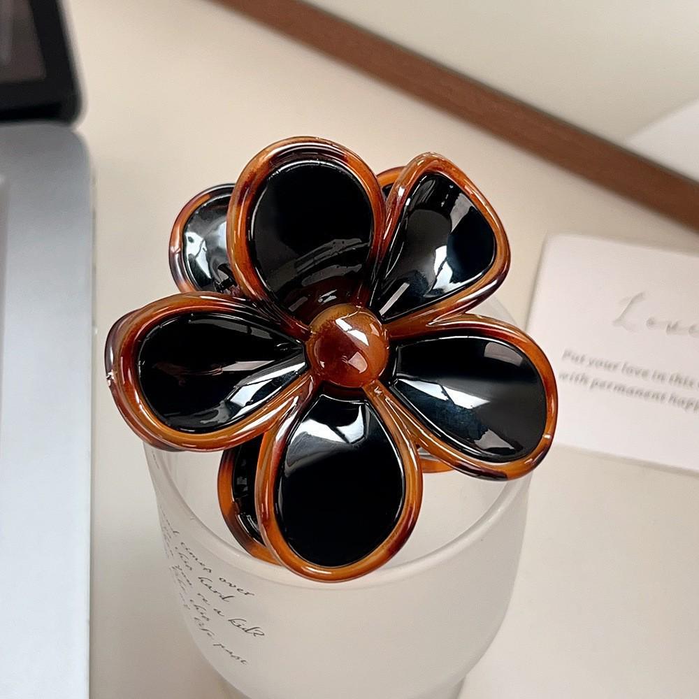 European Jelly Color Flower Claw Clip - Summer Beach Hair Accessory
