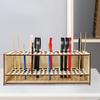 Paint Brush Rack Stand, Wooden Holder 67 Brushes Wood Desk Pen Storage Rack,