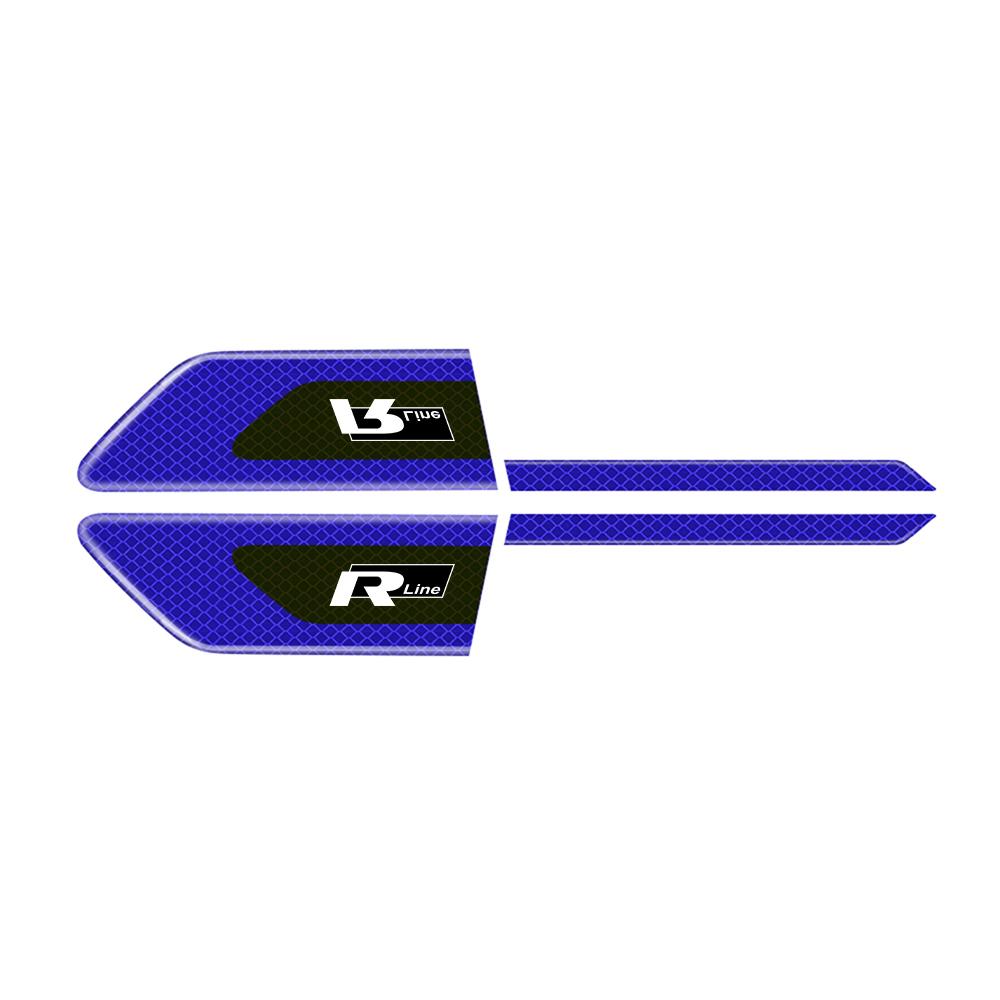 For VW Rline Golf polo Jetta Bora CC MK4 2PCS Car Reflective Auto Truck Safety Warning Tape Bumper Secure Reflector Car Sticker zq9