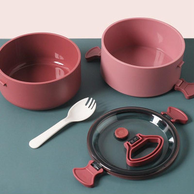 1/2-lagige Lunchbox Lebensmittelbehälter Snack Lunchbox Mahlzeit Lebensmittelbehälter Aufbewahrungsbox