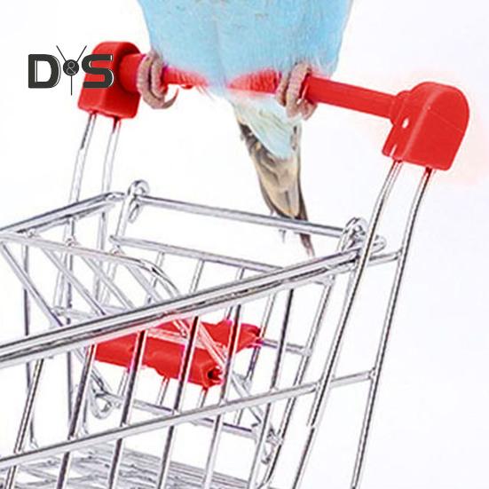 Sada hraček pro papoušky, ekologická, bez zápachu, barevná basketbalová hračka, mini nákupní vozík, papoušek, broušení, žvýkací hračky