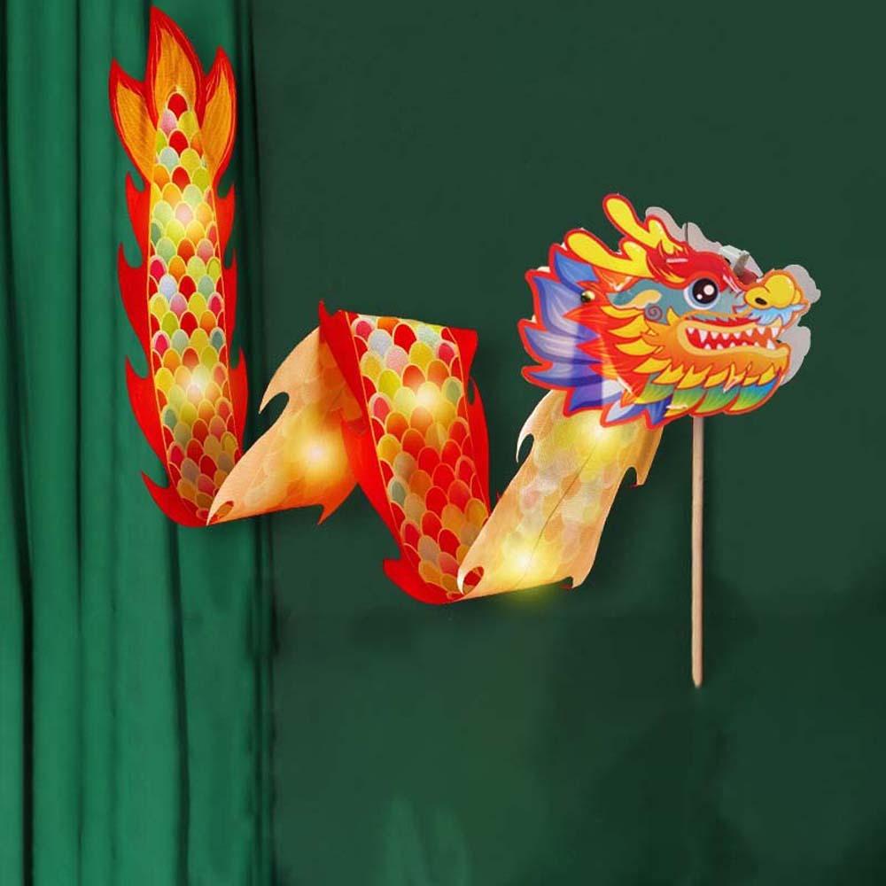 Handheld Children's Loong Lantern Handmade Dragon Lantern Dance Cute Mid-Autumn Festival Lamp  Gift