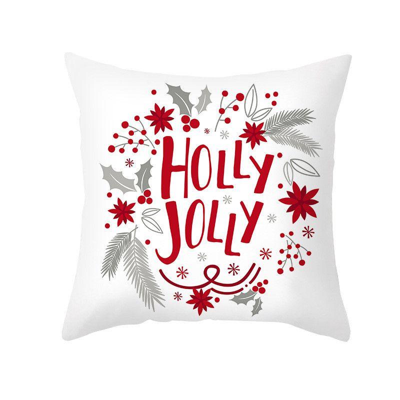 Festive Santa Claus Christmas Cushion Cover With Super Soft Peach Skin Velvet For Home Decor
