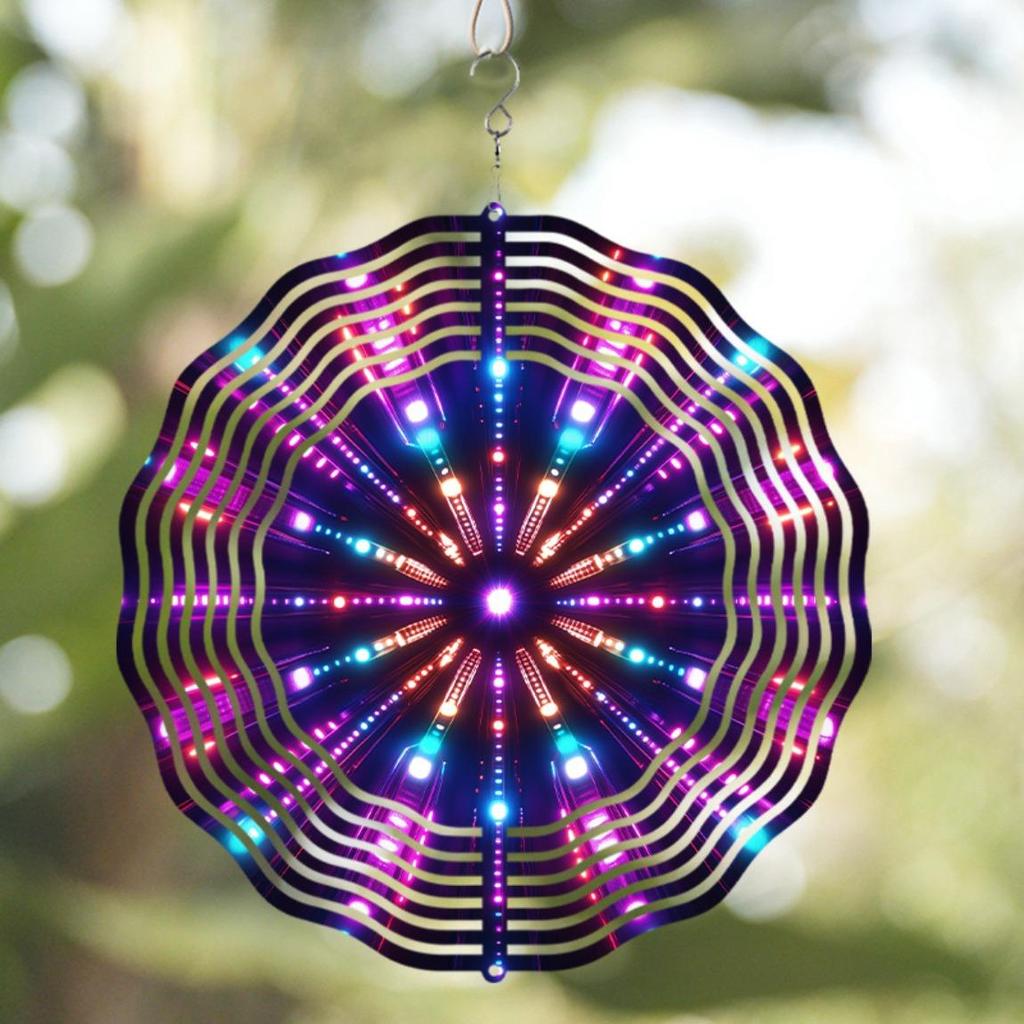 10 Inch Hanging Wind Chime with 360 Degree Hook Spinning Art Decor for Garden Courtyard Spring Summer Outdoor Decoration Classic Gift Idea