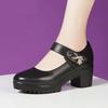 sapatos femininas women fashion sweet black patent leather buckle strap anti skid square heel shoes lady career work shoes ga343