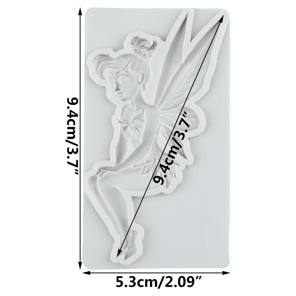 Flower Fairy Silicone Molds Dancer Goddess Feather Girl Fondant Mold Cake Decorating Tools Cupcake Topper Candy Resin Clay Chocolate Gumpaste Mold