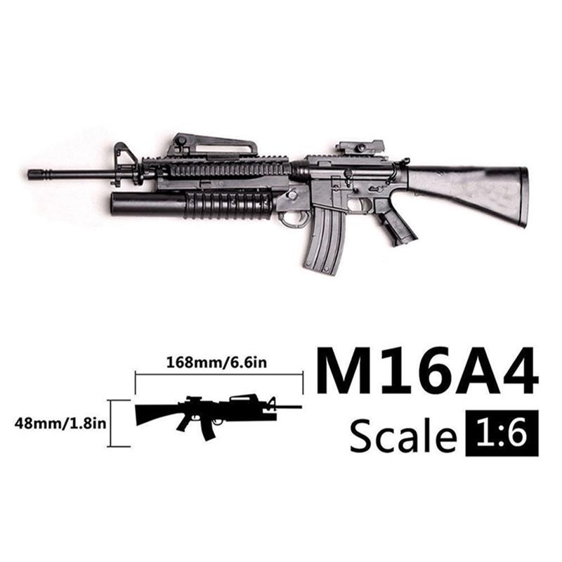 1/6 4D US M2 Maschinengewehr Waffenbausteine Spielzeug MK19 AK47 MP5 MG42 Militärwaffenmodell für 12-Zoll Actionfigur Szene DIY
