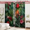 2D Flat Printing 2pcs Curtain Drapes Tropical Jungle Leaves Digital Printed Polyester Drapes Festive Holiday Perfect for Indoor