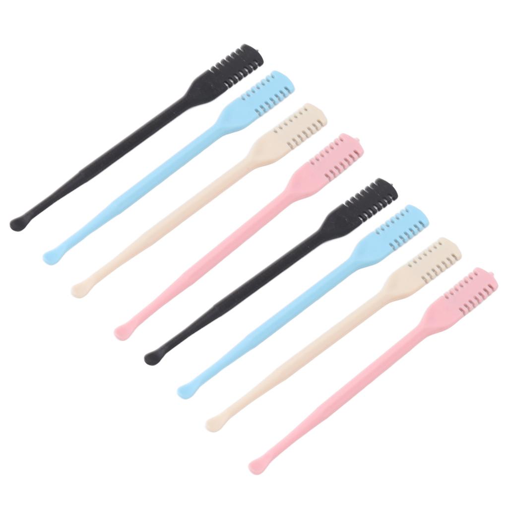 Manual Nose Hair Trimmer, 8pcs Dual Headed Nose Hair Knife and Ear Pick, Safe and Portable Trimmer for Efficient Cleaning, Preventing Growth, Ear Scoo