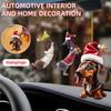 1~10PCS New Christmas 2D Fun Dachshund Dog Pendant Car Rearview Mirror Pendant Car Interior Accessories Christmas Tree Decor For