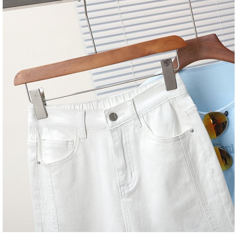 DIMANAF Nadměrná velikost Dámské šortky Kalhoty Letní Volné Džínové šortky Základní Harémové S vysokým pasem Jednobarevné kalhoty Elastický pas