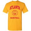 Atlanta Classic Basketball Arch Basic Cotton T-Shirt