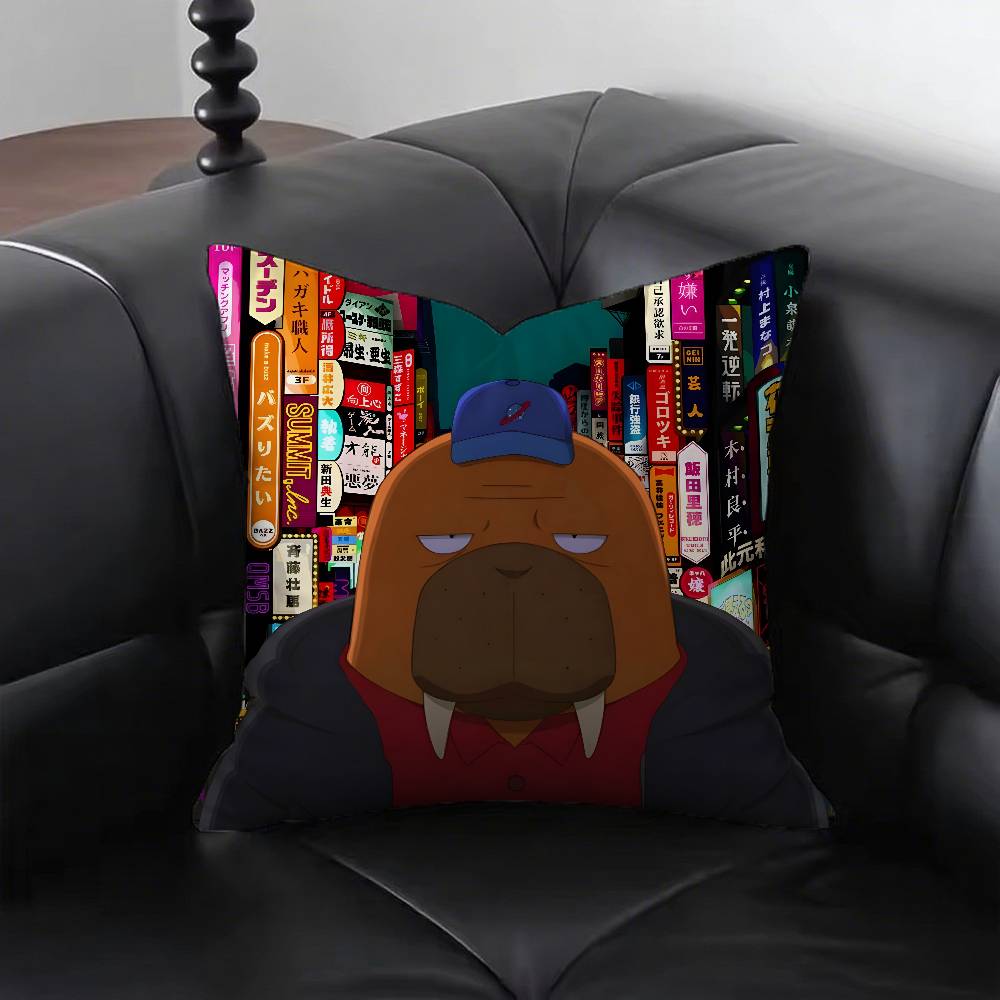 Mystery Animated Movie O-Odd Taxi Pillow Case Sofa Cushion Cover Room Home Decoration