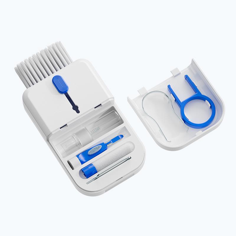 Multifunctional Cleaning Brush Set: Keyboard, Camera, and Earphone Cleaner.