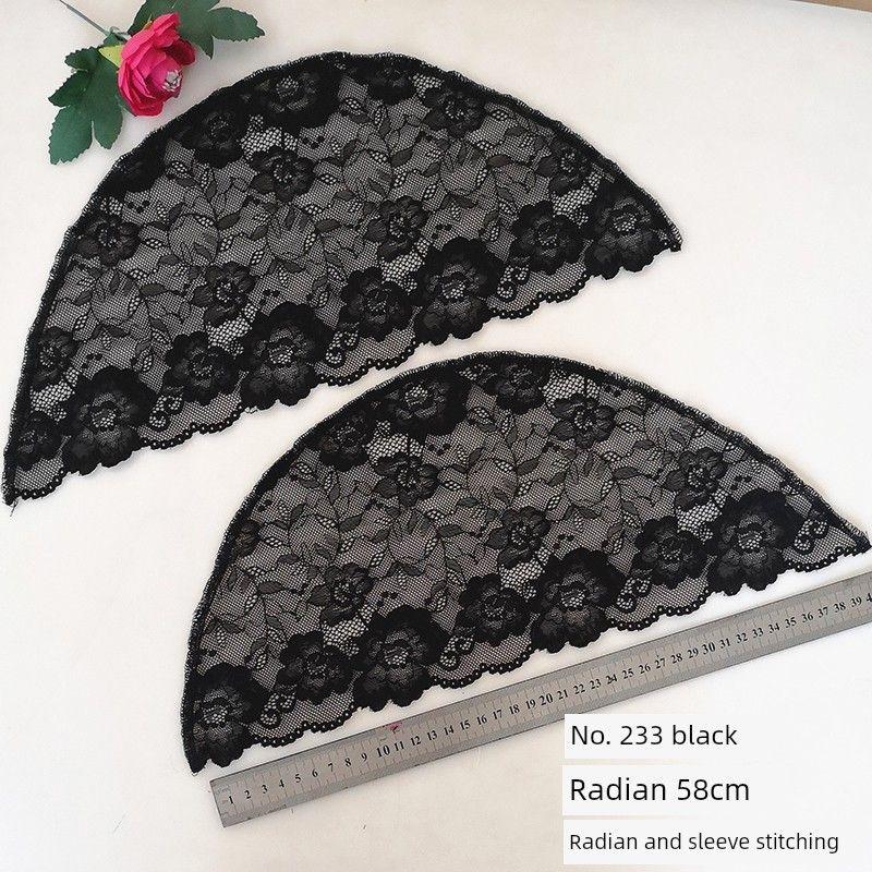 

Lace Sleeves Semi-Finished Sleeveless Sling Sleeves Decorative Breathable Thin Fake Sleeve Patchwork Modified Cuff Sleeves Black